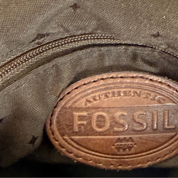 Fossil Explorer Distressed Metallic Gold Fold Over Covetable Tote - Picture 11 of 13